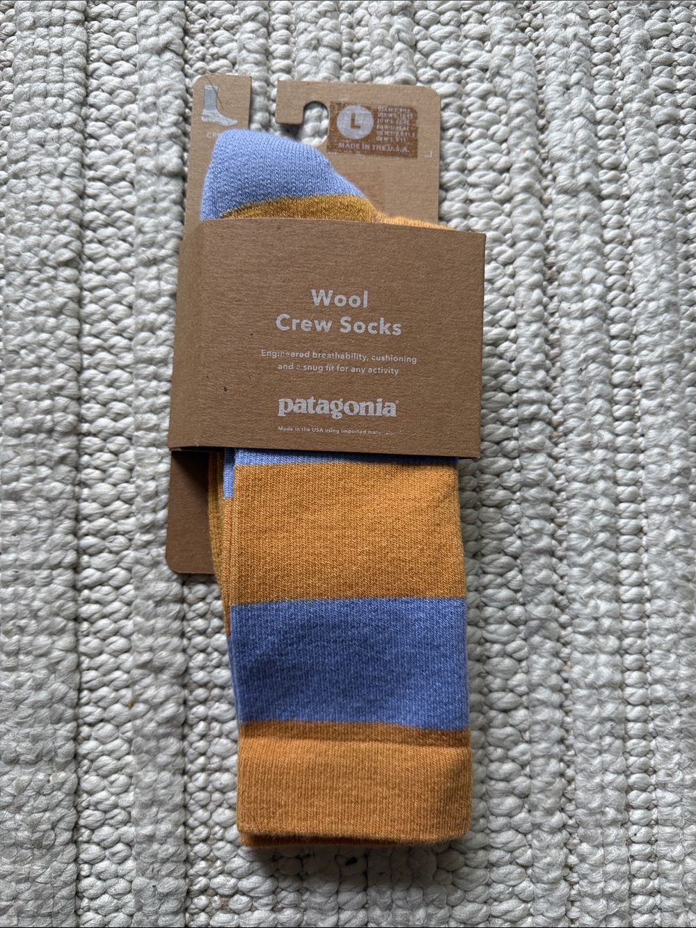 Patagonia High-Performance Crew Socks - Merino Wool large Unisex